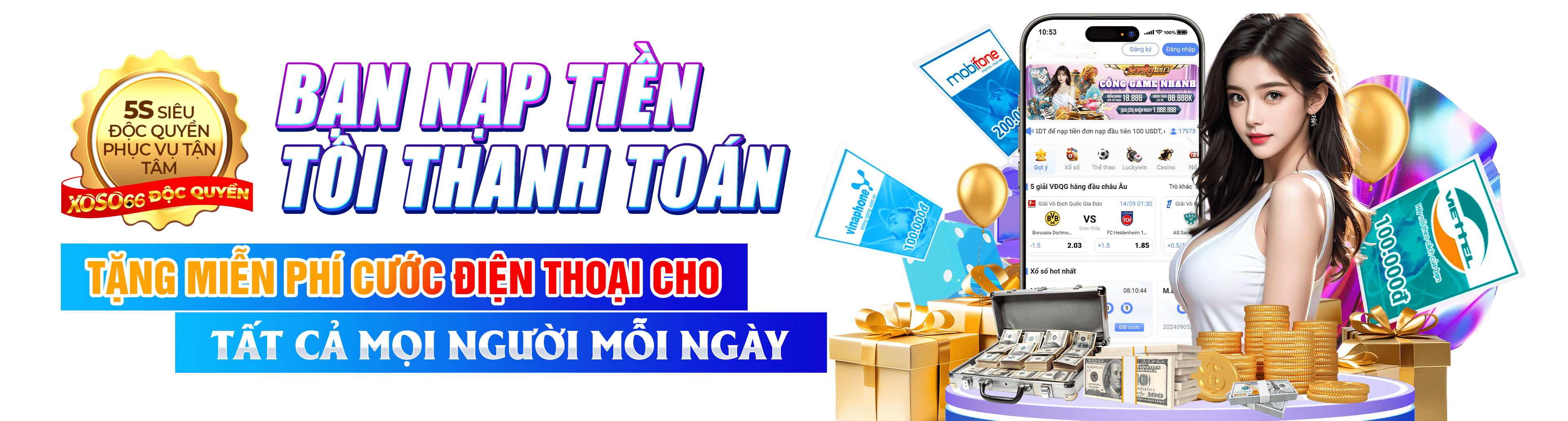 Hình ảnh quảng cáo của vip66 hiển thị nền tảng và các lợi ích